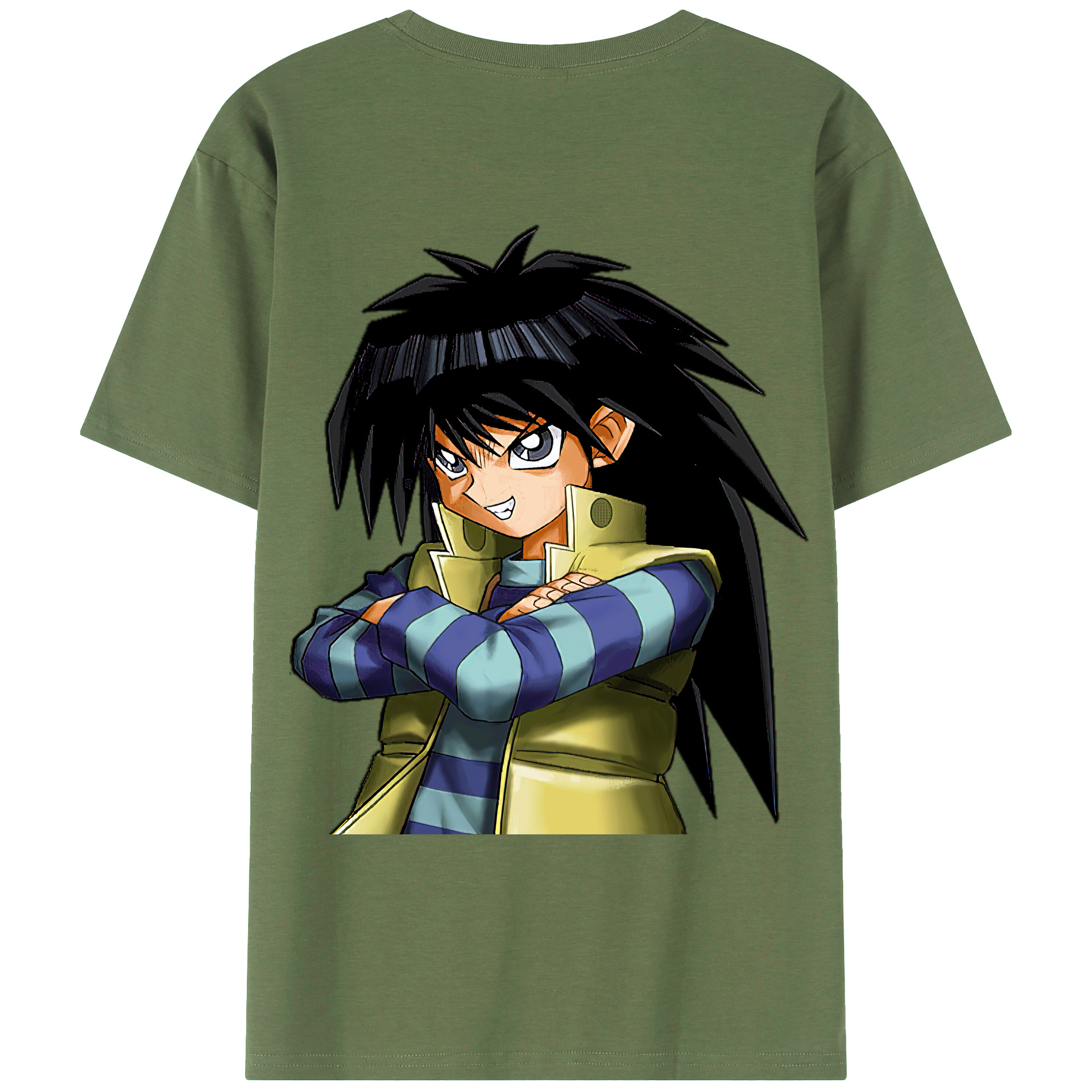 （画像用） 遊☆戯☆王 Yu-Gi-Oh! 綿100％ メンズ半袖Tシャツ（バックプリント） 通気性